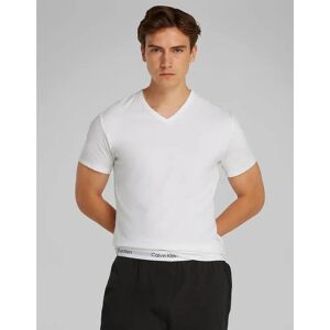 Men's Calvin Klein 3-Pack V-Neck T-Shirts, White - Size: 38 Men's Calvin Klein 3-Pack V-Neck T-Shirts, White - Size: 38