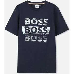 Hugo Boss Boy's BOSS BOYS NAVY REPEAT LOGO T SHIRT J52366 - Black Hugo Boss Boy's BOSS BOYS NAVY REPEAT LOGO T SHIRT J52366 - Black
