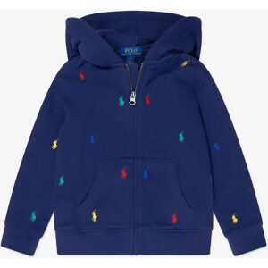 Ralph Lauren Boy's Boys Logo Zip Up Top in Navy - Blue - Size: US 7 - uk 6 yrs Ralph Lauren Boy's Boys Logo Zip Up Top in Navy - Blue - Size: US 7 - uk 6 yrs