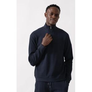 Hugo Boss Men's BOSS Orange Structure Mens 1/4 Zip Loungewear Top - Dark Blue 403 - Navy - Size: L Hugo Boss Men's BOSS Orange Structure Mens 1/4 Zip Loungewear Top - Dark Blue 403 - Navy - Size: L