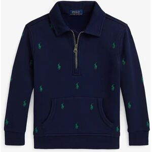 Ralph Lauren Boy's Boys Half Zip Logo Pullover in Navy - Blue - Size: US 3 - uk 2 yrs Ralph Lauren Boy's Boys Half Zip Logo Pullover in Navy - Blue - Size: US 3 - uk 2 yrs