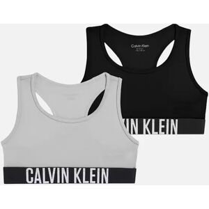 Calvin Klein Girl's Girls 2-Pack Intense Power Bralettes, Black and Grey - Size: 10 years/11 years/12 years Calvin Klein Girl's Girls 2-Pack Intense Power Bralettes, Black and Grey - Size: 10 years/11 years/12 years
