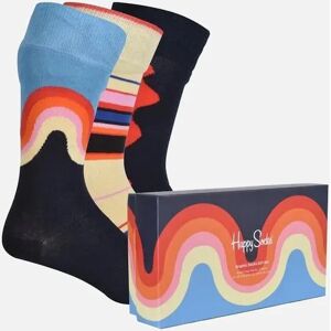 Men's Happy Socks 3-Pack Graphic Socks Gift Box, Navy/yellow - Black - Size: 7/7.5/8/8.5/5/5.5/6.5/6 Men's Happy Socks 3-Pack Graphic Socks Gift Box, Navy/yellow - Black - Size: 7/7.5/8/8.5/5/5.5/6.5/6