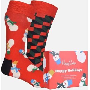 Happy Socks Men's 2-Pack Snowman Socks Gift Box, Red - Size: 7/7.5/8/8.5/5/5.5/6.5/6 Happy Socks Men's 2-Pack Snowman Socks Gift Box, Red - Size: 7/7.5/8/8.5/5/5.5/6.5/6