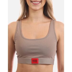 Hugo Boss Women's Red Logo Label Bralette - Brown - Size: XS Hugo Boss Women's Red Logo Label Bralette - Brown - Size: XS