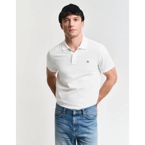 GANT Regular Shield Pique Polo Shirt, White - Size: XX-LARGE GANT Regular Shield Pique Polo Shirt, White - Size: XX-LARGE