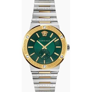 Men's Versace VEVI00420 Men's Watch Greca Two-Tone Green Dial Men's Versace VEVI00420 Men's Watch Greca Two-Tone Green Dial
