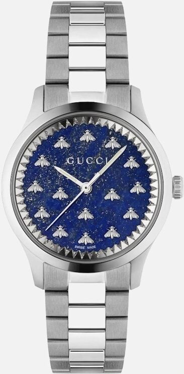 Gucci YA1265043 G-Timeless Bee Dial Unisex Watch - Silver/Blue
