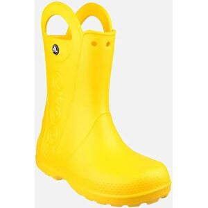 Crocs Girl's Handle It Rain Childrens Wellingtons - Yellow - Size: 12 years/12