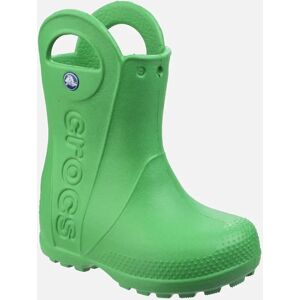 Crocs Girl's Handle It Rain Childrens Wellingtons - Green - Size: 2