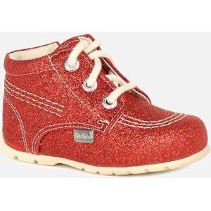 Kickers Girl's Baby Chi Glitter Girls First Boots - Red - Size: 4.5/F (Standard)