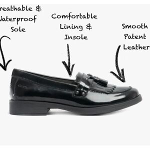 Girl's GEOX JR AGATA Girls Moccasin Tassel School Shoes Patent Black - Size: UK 1 / eur 33 Girl's GEOX JR AGATA Girls Moccasin Tassel School Shoes Patent Black - Size: UK 1 / eur 33
