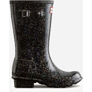 Girl's Hunter Girls Original Giant Glitter Wellington Boots in Black - Size: 1 (older) Girl's Hunter Girls Original Giant Glitter Wellington Boots in Black - Size: 1 (older)