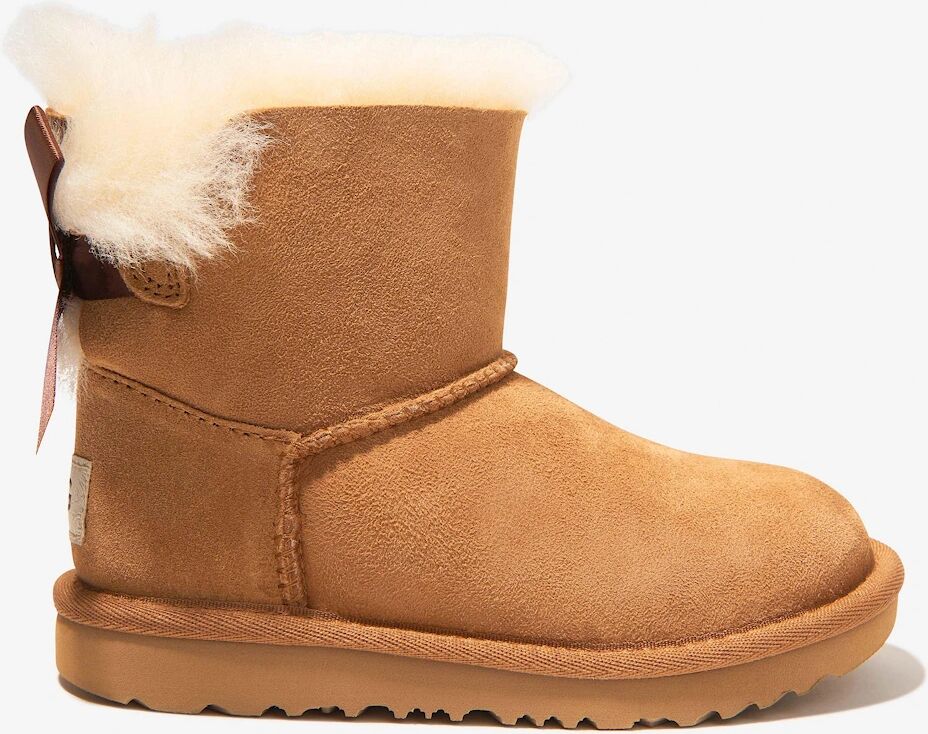 Girl's UGG Girls Mini Bailey Bow II Boots in Brown - Size: EU 28.5 us 11