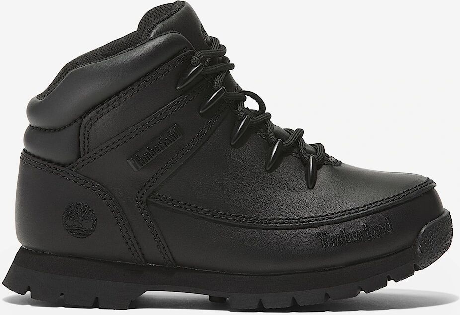 Boy's Timberland Boys Euro Sprint Mid Lace Up Boots in Black - Size: EU 31 uk 12.5 us 13