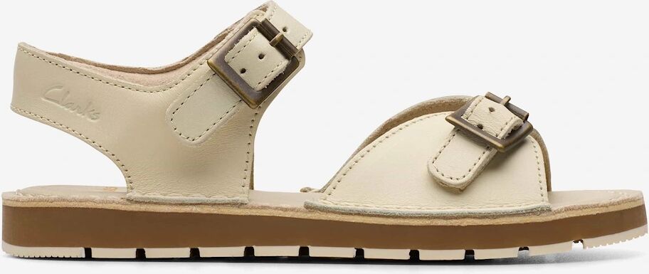 Girl's Clarks Girls Leather Play Sun Reef Sandals in White - Size: EU 30 uk 12