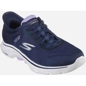 Skechers Go Walk 5 Women's Skechers Womens GO WALK 7 - Valin 125233-NVLV Navy/Lavender Slip On Shoes - Size: 5