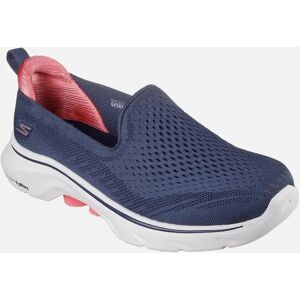 Women's Skechers GO WALK 7 - Vina Textile Women's Navy/Coral Trainers - Size: 6 Women's Skechers GO WALK 7 - Vina Textile Women's Navy/Coral Trainers - Size: 6