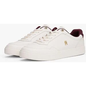 Women's Tommy Hilfiger Elevated Womens Leather Court Trainers - Ancient White - Size: 3 Women's Tommy Hilfiger Elevated Womens Leather Court Trainers - Ancient White - Size: 3