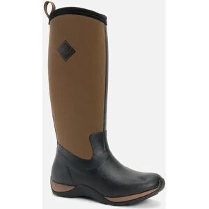Women's Muck Boots Arctic Adventure Synthetic Black/Tan Wellington Boots - Size: 9