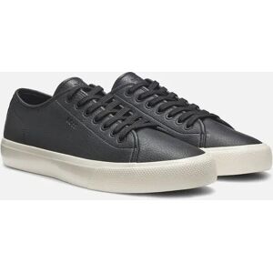 Hugo Boss Men's BOSS Orange Aiden Tenn Mens Low Top Trainers in Grained Faux Leather - Black 002 - Size: 8