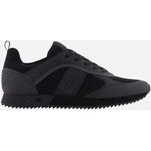 Men's EA7 Emporio Armani Mesh Runner Trainers Black/Asphalt - Size: 10