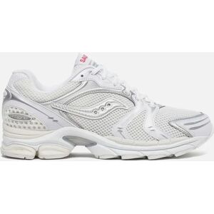 Saucony White Progrid Triumph 4 Sneakers - White/Silver - Men Saucony White Progrid Triumph 4 Sneakers - White/Silver - Men