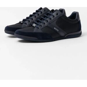 Hugo Boss Men's BOSS Orange Saturn Mens Low Profile Mixed Material Trainers With Suede and Faux Leather NOS - Dark Blue 401 - Navy - Size: 10 Hugo Boss Men's BOSS Orange Saturn Mens Low Profile Mixed Material Trainers With Suede and Faux Leather NOS - Dark Blue 401 - Navy - Size: 10