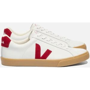 Men's VEJA ESPLAR LOGO LEATHER TRAINER WHITE_PEPPER_NATURAL - Size: 7 Men's VEJA ESPLAR LOGO LEATHER TRAINER WHITE_PEPPER_NATURAL - Size: 7