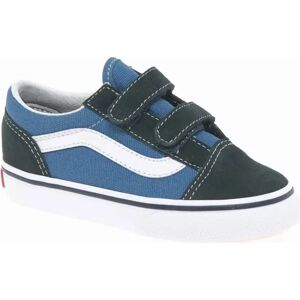 Vans Old Skool Boy's Old Skool 2 V Kids Toddler Canvas Shoes - Navy - Size: 4/F (Standard)