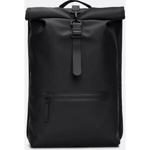 Women's Rains Unisex Rolltop Rucksack - 01 Black - Size: ONE size Women's Rains Unisex Rolltop Rucksack - 01 Black - Size: ONE size