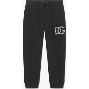 Dolce & Gabbana Boy's Boys Embossed Logo Joggers in Black - Size: 12 years
