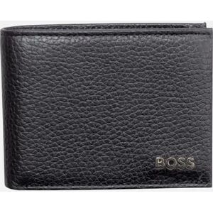 Men's Hugo Boss Mens Wallet Genuine Leather Crosstown Trifold Credit Cardholder Gift - Black