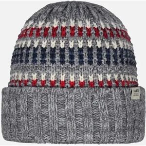 Men's Barts Mens Travvis Jaquard Knitted Cuffed Beanie - Grey - Size: ONE size Men's Barts Mens Travvis Jaquard Knitted Cuffed Beanie - Grey - Size: ONE size
