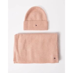 Women's Tommy Hilfiger Essential Flag Fuzzy Womens Beanie & Scarf Gift Set - Pink Bloom - Size: ONE size Women's Tommy Hilfiger Essential Flag Fuzzy Womens Beanie & Scarf Gift Set - Pink Bloom - Size: ONE size