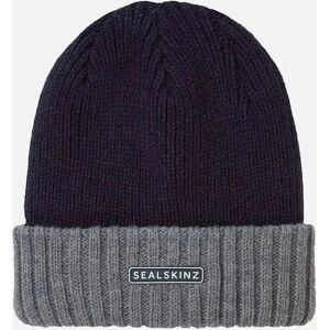 Men's Sealskinz Bacton Waterproof Cold Weather Roll Cuff Beanie - Navy/Multi - Size: L/XL Men's Sealskinz Bacton Waterproof Cold Weather Roll Cuff Beanie - Navy/Multi - Size: L/XL