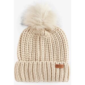 Women's Barbour SALTBURN Womens Pom-Pom Beanie Pearl - Cream - Size: ONE-SIZE Women's Barbour SALTBURN Womens Pom-Pom Beanie Pearl - Cream - Size: ONE-SIZE
