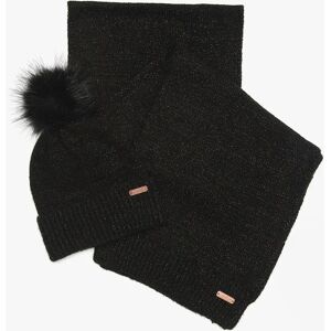 Women's Barbour SPARKLE BEANIE & SCARF Womens Gift Set Black - Size: ONE size Women's Barbour SPARKLE BEANIE & SCARF Womens Gift Set Black - Size: ONE size