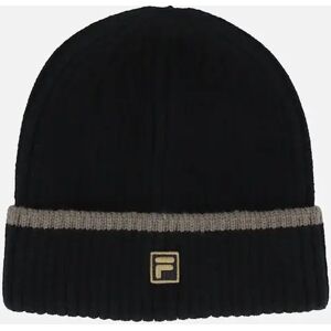 Men's Fila Ellison Rib Knit Beanie Hat Black - Size: ONE size Men's Fila Ellison Rib Knit Beanie Hat Black - Size: ONE size