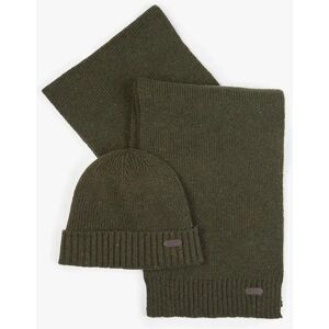 Men's Barbour CARLTON FLECK BEANIE & SCARF Gift Set Mens Olive - Green - Size: ONE-SIZE Men's Barbour CARLTON FLECK BEANIE & SCARF Gift Set Mens Olive - Green - Size: ONE-SIZE