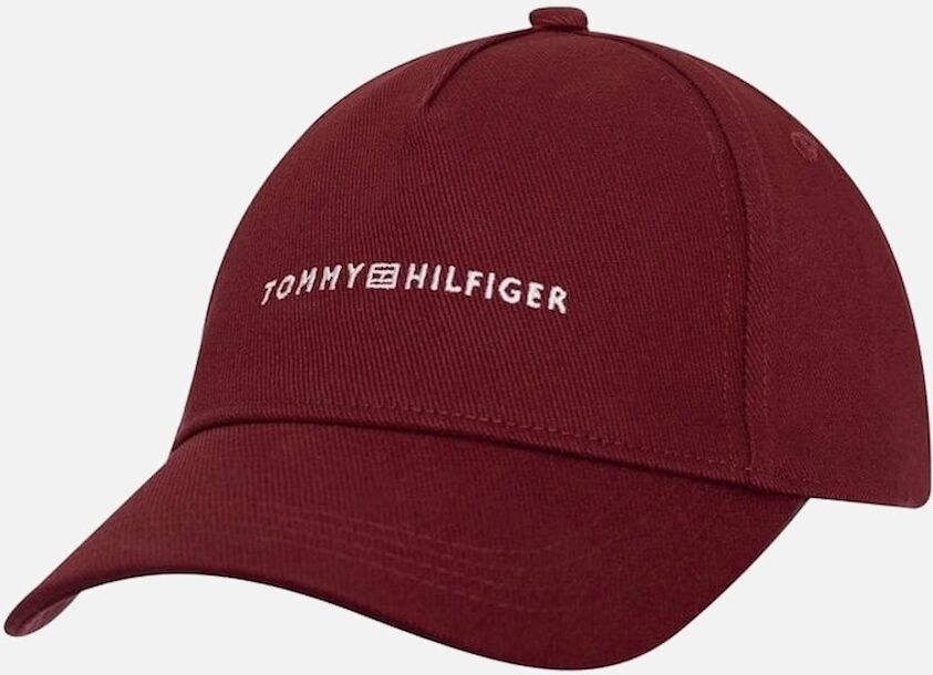 Tommy Hilfiger Men's Embroidered Logo Burgundy Cap - Size: ONE size