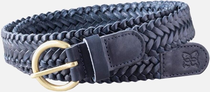 Lakeland Leather Women's Waverton Leather Woven Belt - Navy - Size: SMALL