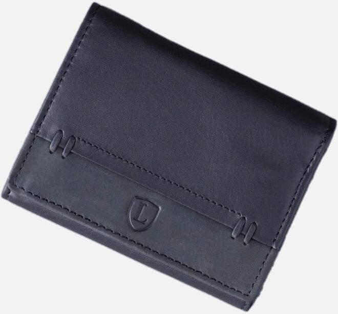 Lakeland Leather Men's Stitch Leather Tri-Fold Wallet - Black - Size: ONE size