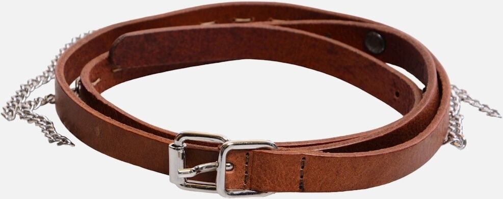 Women's DIESEL BTENA Womens Belts Genuine Cow Leather Vintage Ladies Thin Waist Belts - Brown - Size: 85 cm
