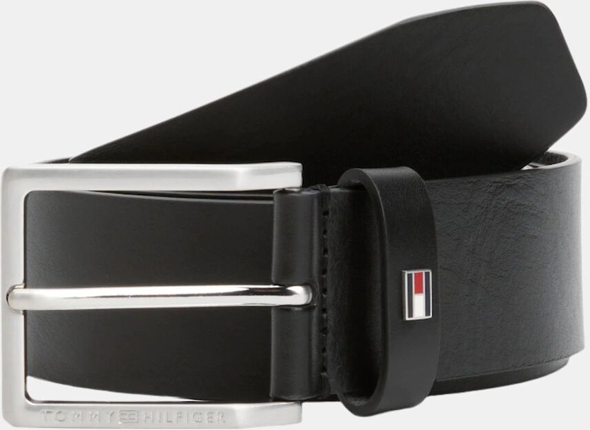 Men's Tommy Hilfiger Adan Tonal Square Buckle Mens Leather Belt - Black - Size: W44