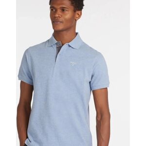 Men's Barbour Tartan Pique Mens Polo - Sky Marl Dress - Size: 40/Regular