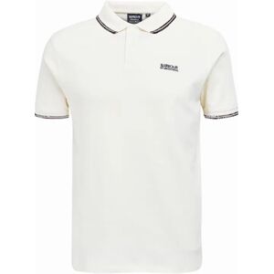 Men's Barbour International Men's Whisper White Rider Tipped Polo Shirt - Size: 40