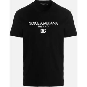Men's Dolce & Gabbana Embroidered DG Milano Logo T-Shirt in Black - Size: 44