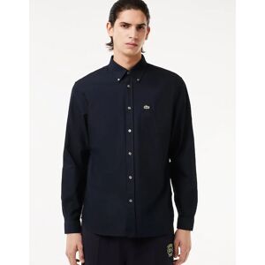 Men's Lacoste Men's Regular Fit Cotton Oxford Shirt - Black - Size: 16 -41