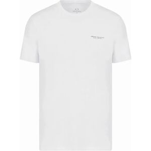 Armani Exchange Men's Cotton Milano Print White T-Shirt - Size: 38